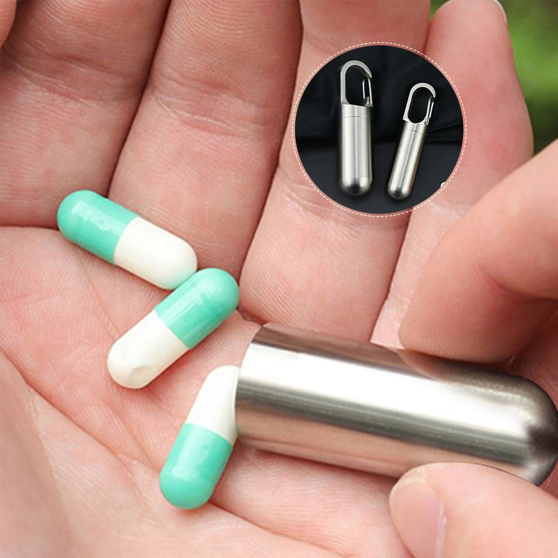 Tragbare Medikamentenbox aus Edelstahl/Portable Stainless Steel Medicine Box