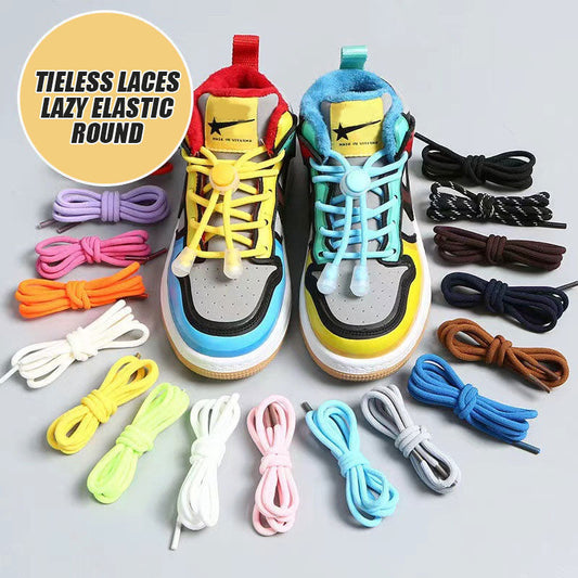 Tieless Laces Lazy Elastic Round
