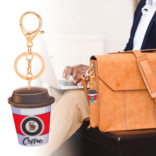 Acrylic Coffee Cup Keychain