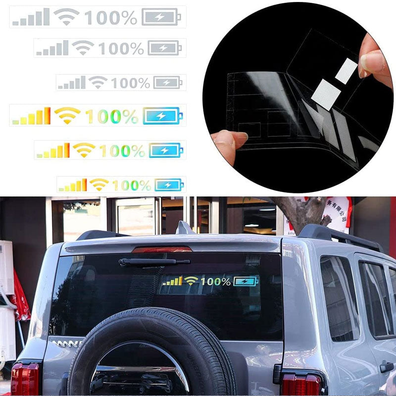 3 PCS Mobile Phone Signal Reflective Car Stickers