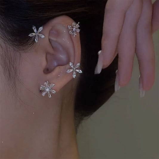 Rotatable Flower Ear Clip