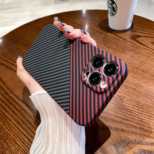 Carbon Fiber Lens All-inclusive Phone Case