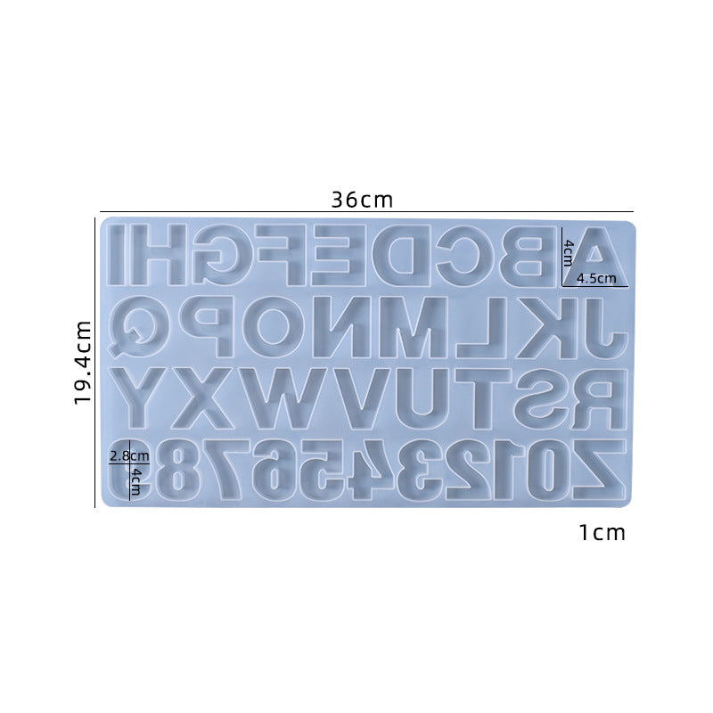Crystal Epoxy English Letter Silicone Mould