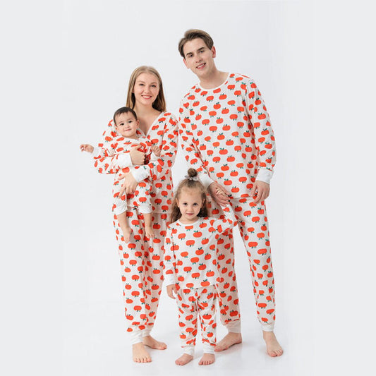 Halloween Pumpkin Full Print Family Pajamas Set