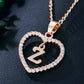 Heart A-Z Initial Letter Necklace