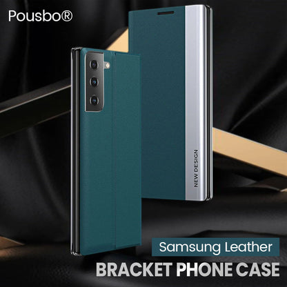 Flip Type Magnetic Side Window Leather Phone Case