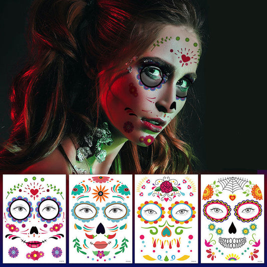 Halloween Face Tattoo Stickers