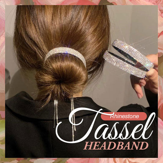 Rhinestone Tassel Headband