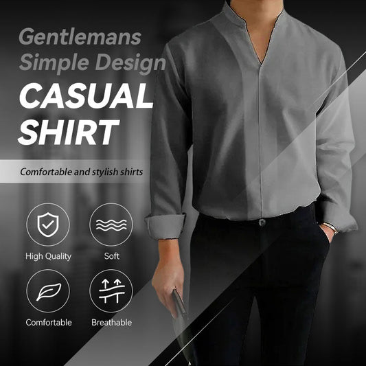 Gentlemans Simple Design Casual Shirt