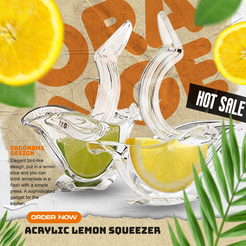 🍋 Acrylic Transparent bird Lemon Squeezer