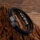 Tri-Layer Braided Men's Leather Bracelet