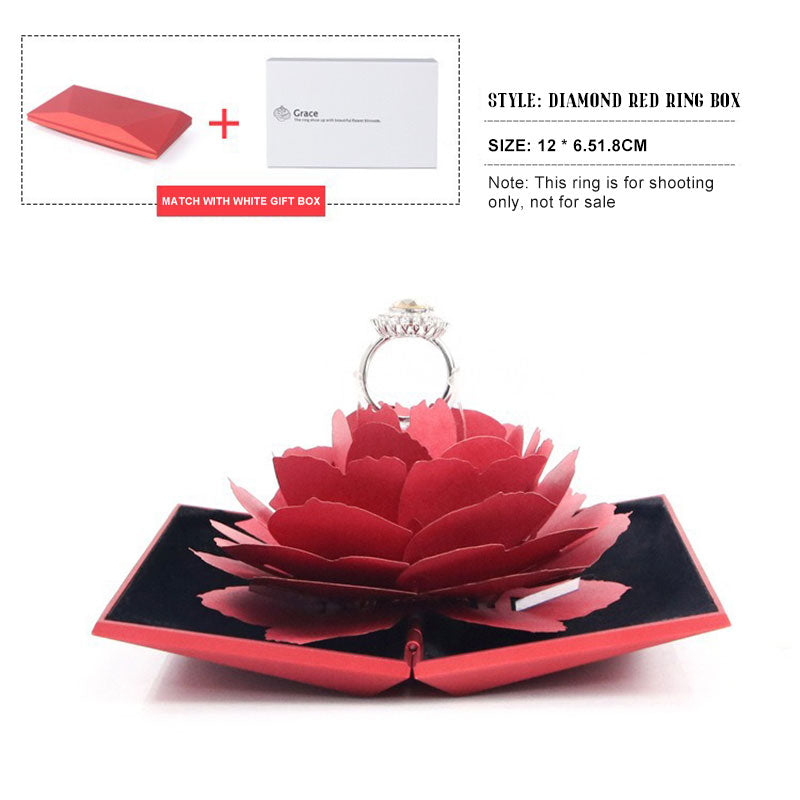 Rotating Rose Ring Box