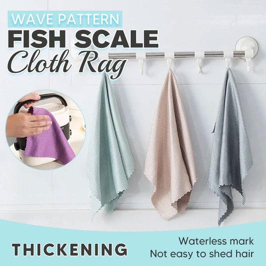 Wave Pattern Fish Scale Cloth Rag