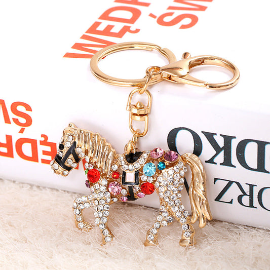 Pony Diamond Car Keychain