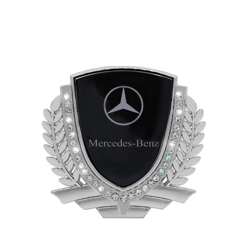 3D Wheat Ear Diamond Metal Creative Car Sticker