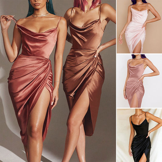 Satin Midi Dress