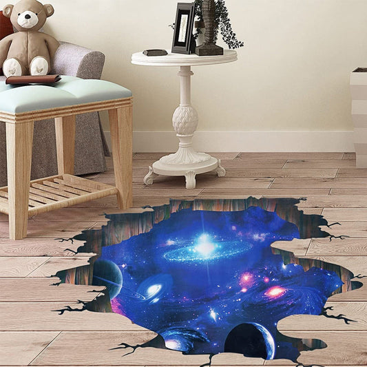 Creative 3D Blue Cosmic Galaxy Wall Sticker