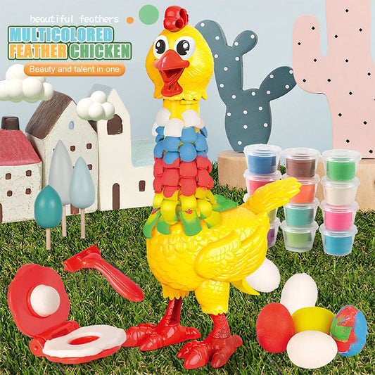 Dough Feather Chicken Toy Set