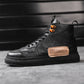 Men Letter Patch Lace-up Front Boots