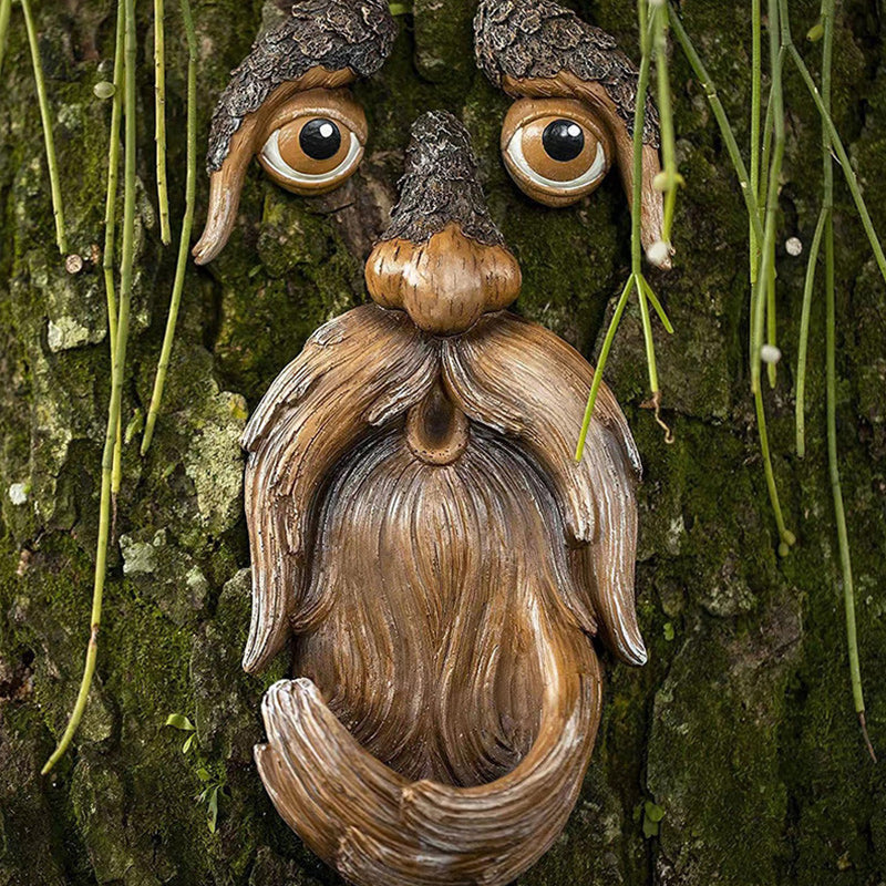 Tree Faces Bird Feeders Garden Decoration