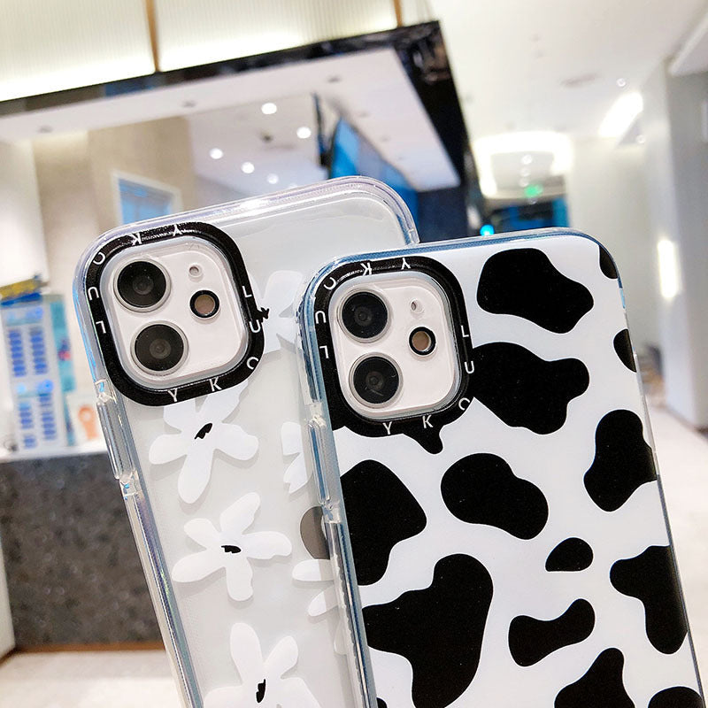 Cow Pattern Flower Pattern Phone Case