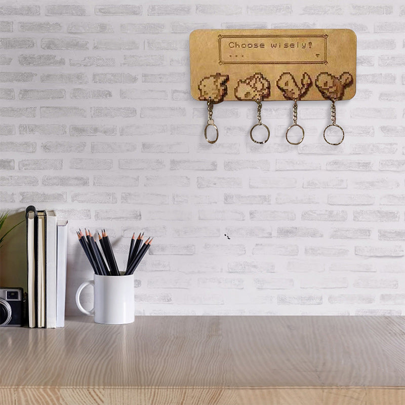 Family Bamboo Wood Key Rack