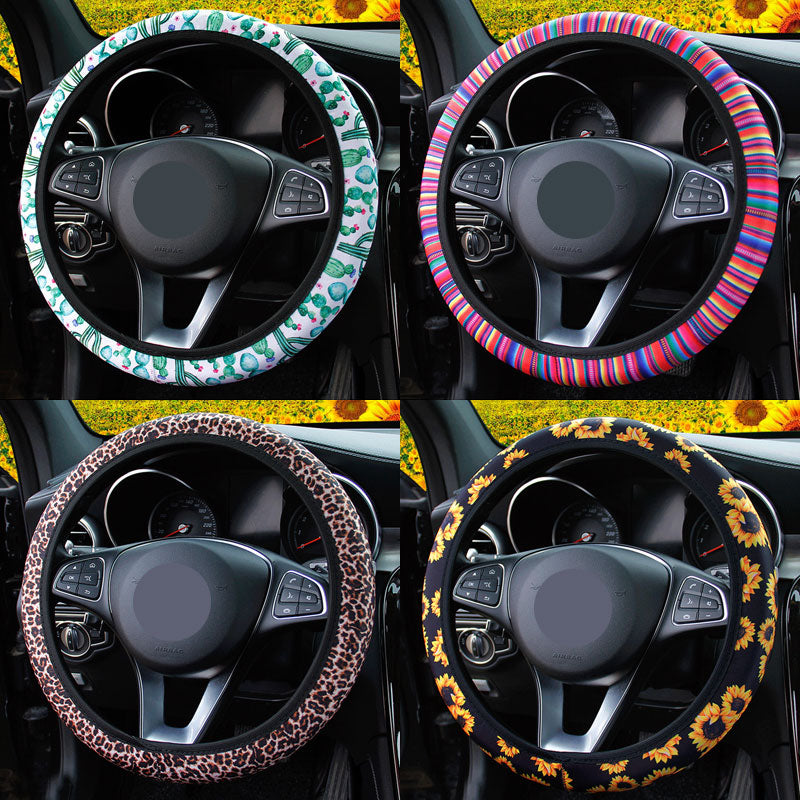 Seven-color Rainbow Steering Wheel Cover