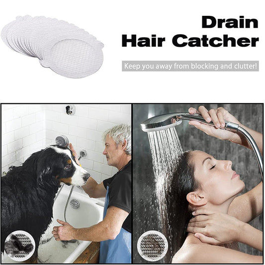 Disposable Hair Catcher Shower Drain Mesh Stickers
