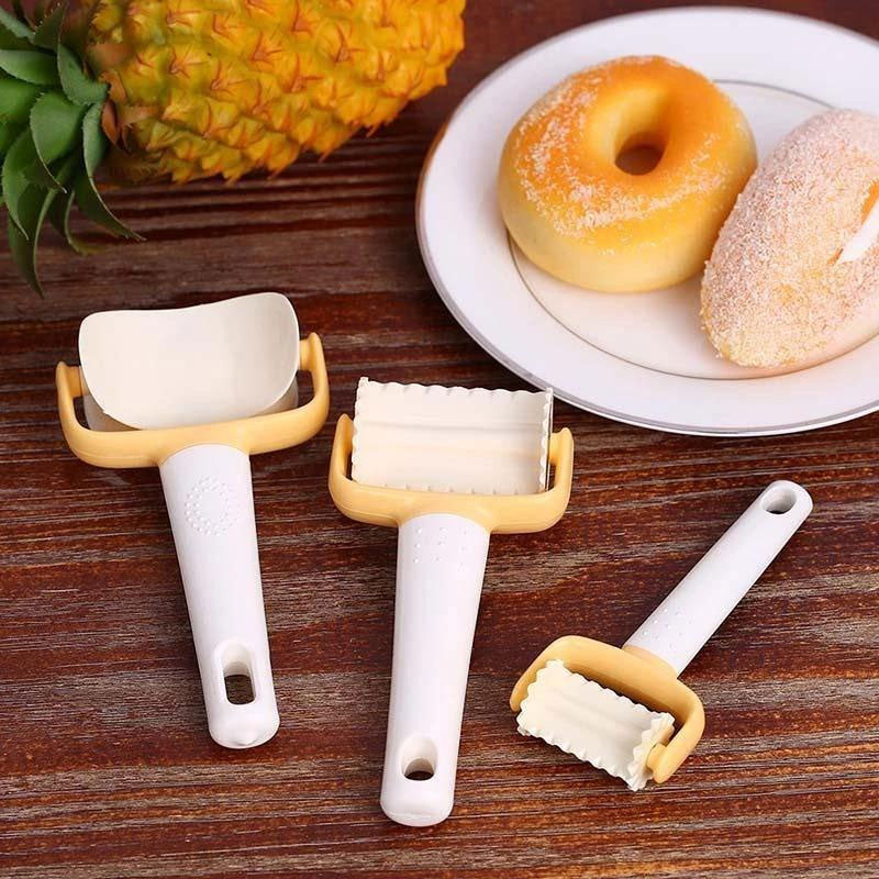 3Pcs/Set Rolling Angel Biscuit Ravioli Cutter