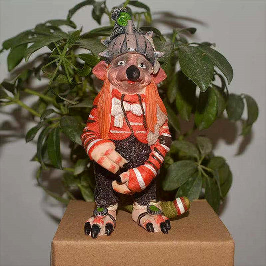 Small Goblin Elf Statue Mini Dwarf Ornament