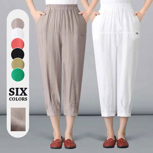 Women’s Thin Cotton Linen Harem Pants