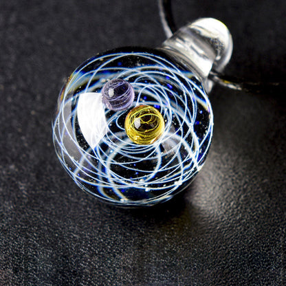 Swirling Galaxy-Inspired Glass Orbs