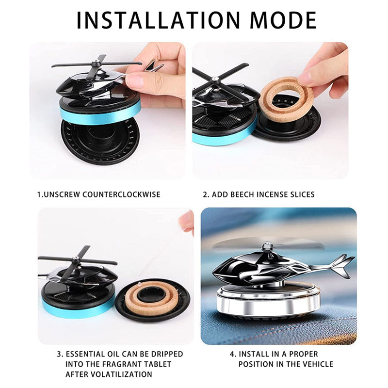 Car Solar Helicopter Aromatherapy