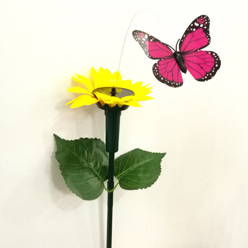 Solar Dancing Hummingbird With Sunflower