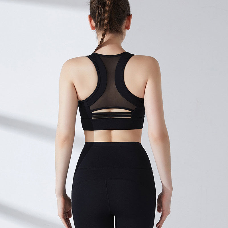 Mesh Stitching Breathable Sports Bra