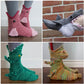 Knitted Crocodile Socks