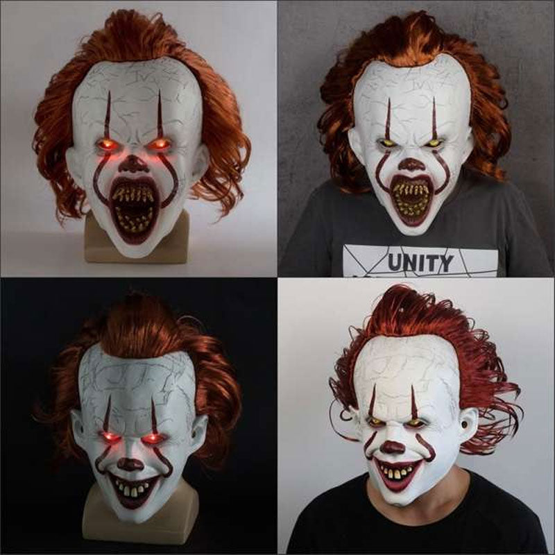 Halloween Joker Latex Glowing Head Mask