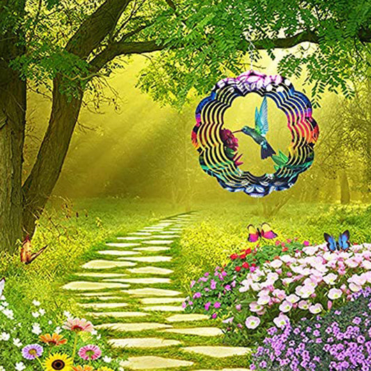 3D Metal Hummingbird Wind Chime