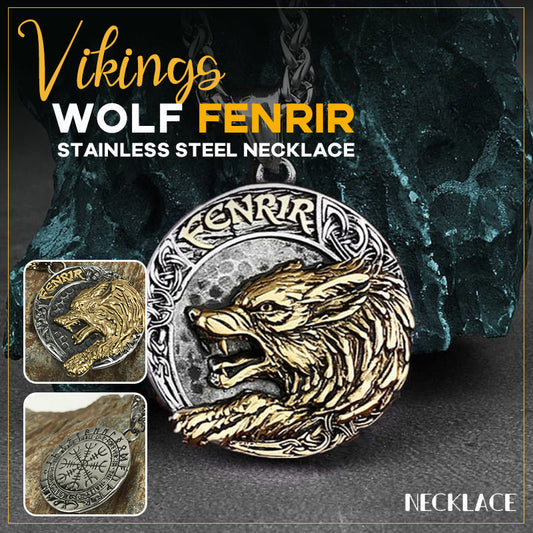 Vikings Wolf Fenrir Stainless Steel Necklace