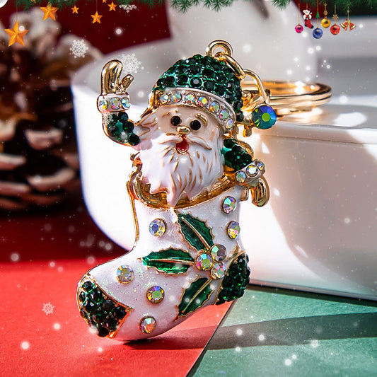 Santa Socks Key Ornament