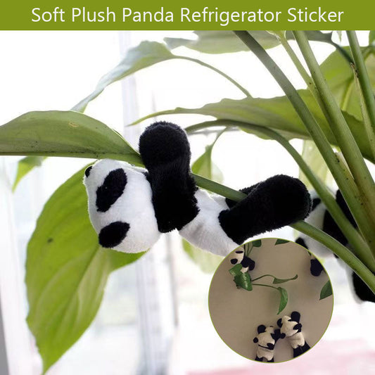 Soft Plush Panda Refrigerator Sticker
