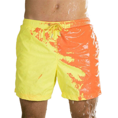 Men Casual Thermochromic Swimming Pants