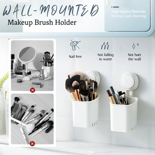 Wall-Mounted Makeup Brush Holder