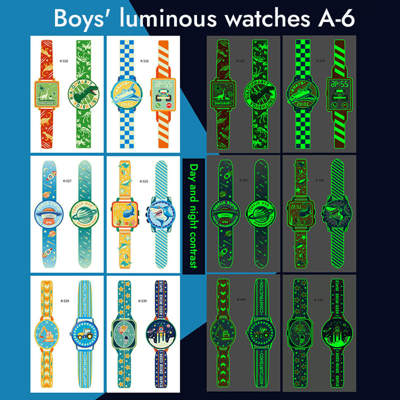 Cartoon Glowing Watch Tattoo Sticker (6 PCS)