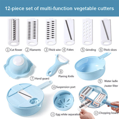 12-piece Set Of Multi-function Vegetable Cutters