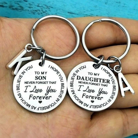 💓（ Best Father Mother Gift）My Son / Daughter I Love You Forever Keychain