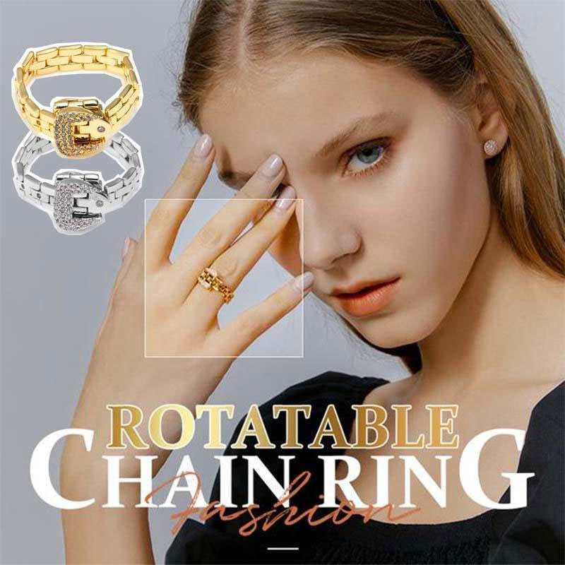 Sterling Silver Strap Buckle Ring