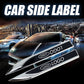 Car Side Label