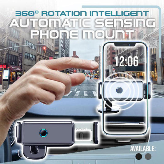 360 Degree Rotation Intelligent Automatic Sensing Phone Mount