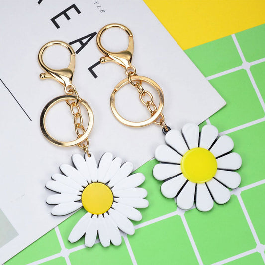 Acrylic Daisy Flower Keychain